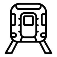 ícone do trem da cidade, estilo de estrutura de tópicos vetor