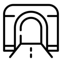 ícone do túnel rodoviário, estilo de estrutura de tópicos vetor