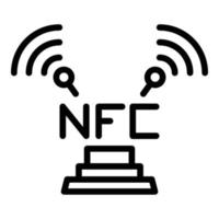 ícone de inovação nfc, estilo de estrutura de tópicos vetor