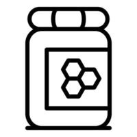 ícone de mel ecológico, estilo de estrutura de tópicos vetor
