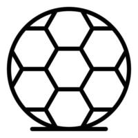 ícone de bola de futebol, estilo de estrutura de tópicos vetor