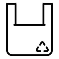 ícone eco bio bag, estilo de estrutura de tópicos vetor