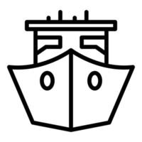 navio para ícone de viagem, estilo de estrutura de tópicos vetor