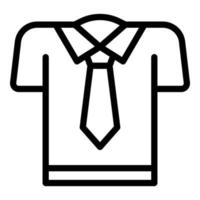 ícone de camisa escolar, estilo de estrutura de tópicos vetor