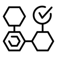 ícone de integração de expertise, estilo de estrutura de tópicos vetor