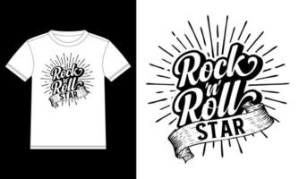 rock and roll star grunge letras desenhadas à mão com fita. modelo de design de camiseta de pôster de festival de rock, adesivo de janela de carro, vagem, capa, ilustração vetorial de fundo branco isolado vetor