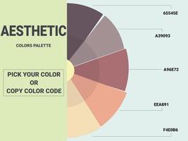 paleta de cores estética vetor