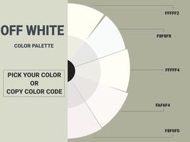 paleta de cores off white vetor