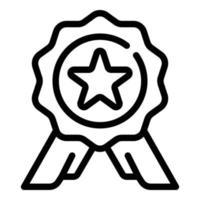 ícone do emblema de estrela, estilo de estrutura de tópicos vetor