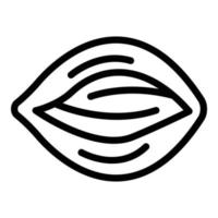 ícone de baga de jojoba, estilo de estrutura de tópicos vetor