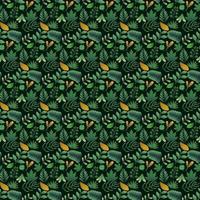 padrão sem emenda natureza planta folha fundo verde. conceito de floresta tropical de verão. design de ilustração vetorial abstrato para tecido, têxtil, papel de parede, roupas, pano de fundo, impressão de arte, embrulho, batik. vetor