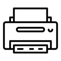 ícone do dispositivo de fax, estilo da estrutura de tópicos vetor