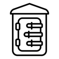 ícone de fumante de cozinheiro de aço, estilo de estrutura de tópicos vetor