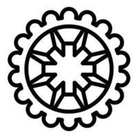 ícone de peça de reparo de bicicleta, estilo de estrutura de tópicos vetor