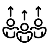 ícone de gestão de acionistas, estilo de estrutura de tópicos vetor