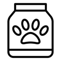 ícone de comida de cachorro de estimação, estilo de estrutura de tópicos vetor