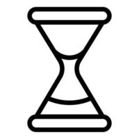 ícone de relógio de areia, estilo de estrutura de tópicos vetor