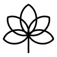 ícone de folha de planta de castanha, estilo de estrutura de tópicos vetor