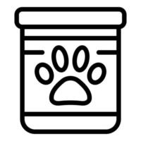 ícone de comida de cachorro enlatada, estilo de estrutura de tópicos vetor