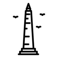 ícone da torre de istambul, estilo de estrutura de tópicos vetor