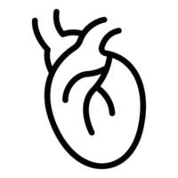 ícone de coração humano, estilo de estrutura de tópicos vetor