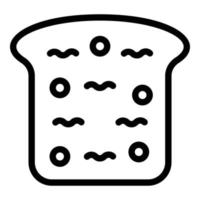 fatia de ícone de pão, estilo de estrutura de tópicos vetor