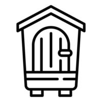 ícone de fumeiro de madeira, estilo de estrutura de tópicos vetor