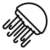 ícone de água-viva animal, estilo de estrutura de tópicos vetor