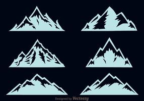 Vetor dos ícones da montanha de Matterhorn