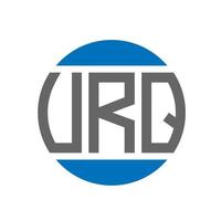 design de logotipo de carta urq em fundo branco. conceito de logotipo de círculo de iniciais criativas urq. design de letras urq. vetor