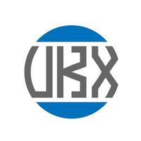 design de logotipo de carta ukx em fundo branco. conceito de logotipo de círculo de iniciais criativas ukx. design de letras ukx. vetor