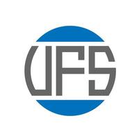 design de logotipo de carta ufs em fundo branco. conceito de logotipo de círculo de iniciais criativas ufs. design de letras ufs. vetor