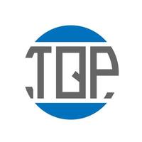 design de logotipo de carta tqp em fundo branco. conceito de logotipo de círculo de iniciais criativas tqp. design de letras tqp. vetor