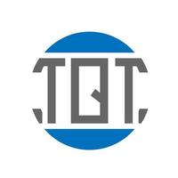 design de logotipo de carta tqt em fundo branco. conceito de logotipo de círculo de iniciais criativas tqt. design de letras tqt. vetor