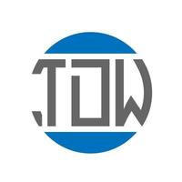 design de logotipo de carta tdw em fundo branco. conceito de logotipo de círculo de iniciais criativas tdw. design de letras tdw. vetor