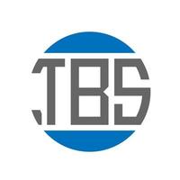design de logotipo de carta tbs em fundo branco. tbs iniciais criativas círculo conceito de logotipo. design de letras tbs. vetor