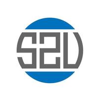 design do logotipo da letra szu em fundo branco. conceito de logotipo de círculo de iniciais criativas szu. design de letras szu. vetor