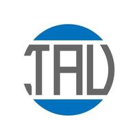 design de logotipo de carta tau em fundo branco. conceito de logotipo de círculo de iniciais criativas tau. design de letras tau. vetor