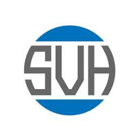 design de logotipo de carta svh em fundo branco. conceito de logotipo de círculo de iniciais criativas svh. design de letras svh. vetor