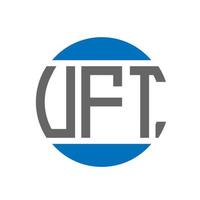 design de logotipo de carta UFT em fundo branco. conceito de logotipo de círculo de iniciais criativas uft. design de letras UFT. vetor