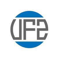design de logotipo de carta ufz em fundo branco. conceito de logotipo de círculo de iniciais criativas ufz. design de letras ufz. vetor