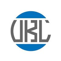 design de logotipo de letra ukl em fundo branco. conceito de logotipo de círculo de iniciais criativas ukl. design de letras ukl. vetor