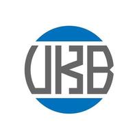 design de logotipo de letra ukb em fundo branco. conceito de logotipo de círculo de iniciais criativas ukb. design de letras ukb. vetor