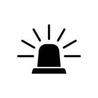 ícone de sirene de alarme isolado no fundo branco vetor