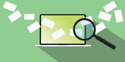 enviar e-mail recebimento bloco de notas envelope ferramentas de loop de e-mail vetor