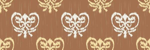 ikat damasco bordado escandinavo, ikat fundos tribais sem costura, design asiático têxtil digital design asiático arte antiga para estampas tecido saree mughal faixas textura kurti kurtis kurtas vetor