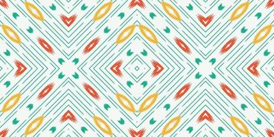 ikat projeta padrão sem emenda de arte tribal. étnico geométrico ikkat batik vetor digital design têxtil para estampas tecido saree mughal pincel símbolo faixas textura kurti kurtis kurtas