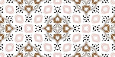 moldura étnica ikat batik têxtil sem costura padrão design de vetor digital para impressão saree kurti borneo tecido borda escova símbolos amostras algodão