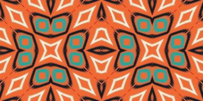 ikat pontilha o padrão sem emenda asteca tribal. étnico geométrico ikkat batik vetor digital design têxtil para estampas tecido saree mughal pincel símbolo faixas textura kurti kurtis kurtas