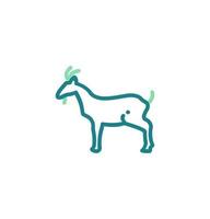 modelo de logotipo de ilustração vetorial de ícone de cabra para muitos propósitos. isolado no fundo branco. vetor